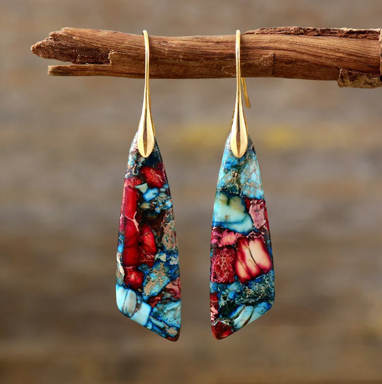 Bohemian Emperor Stone Earrings